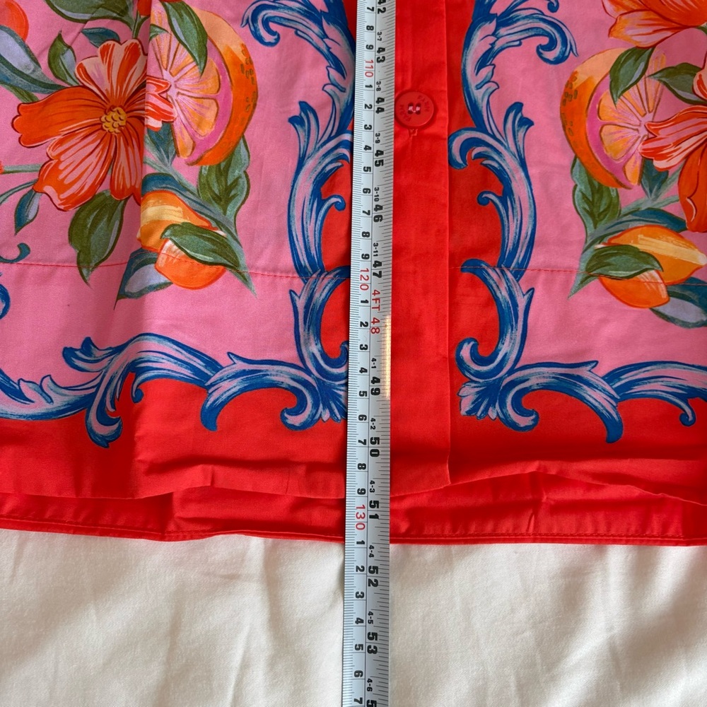 NWT Farm Rio Sicily Flowers Orange Printed Cotton Maxi Dress XS - Picture 16 of 16